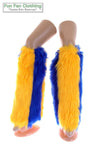Milwaukee Brewers Blue & Yellow Faux Fur Leg Warmers - Game Day Booties-Game Day Booties (Leg Warmers)-Fun Fan Clothing Inc. 
